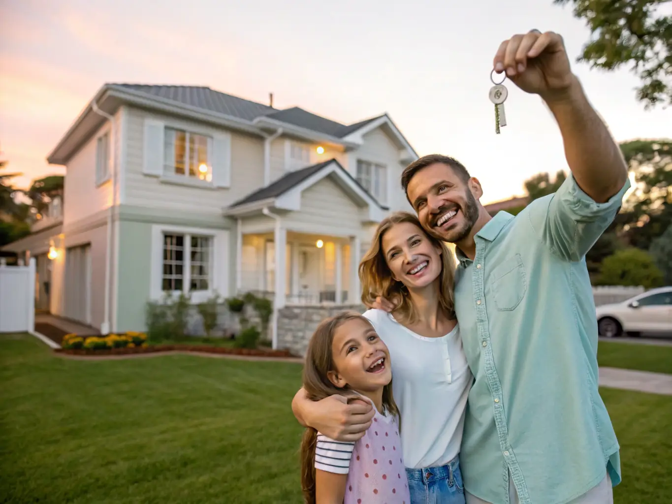 A family in South Africa is celebrating a financial milestone, such as buying a home or funding their children's education, showcasing the benefits of effective wealth management.